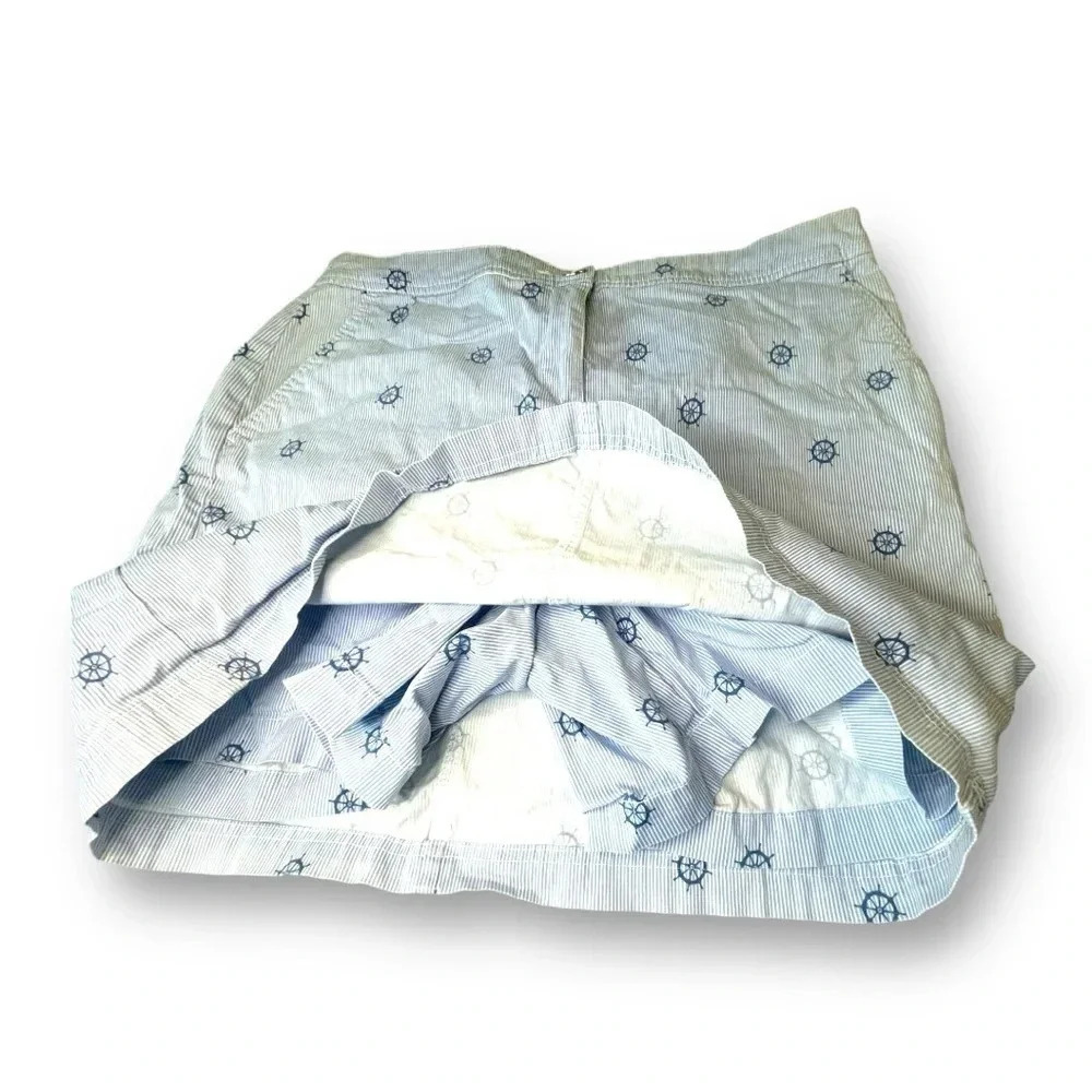 Karen Scott Nautical stripped Print Skort, Coastal Old Money Country Club Skirt - Picture 5 of 8